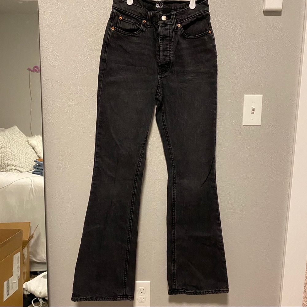 BDG black flare jeans high waisted